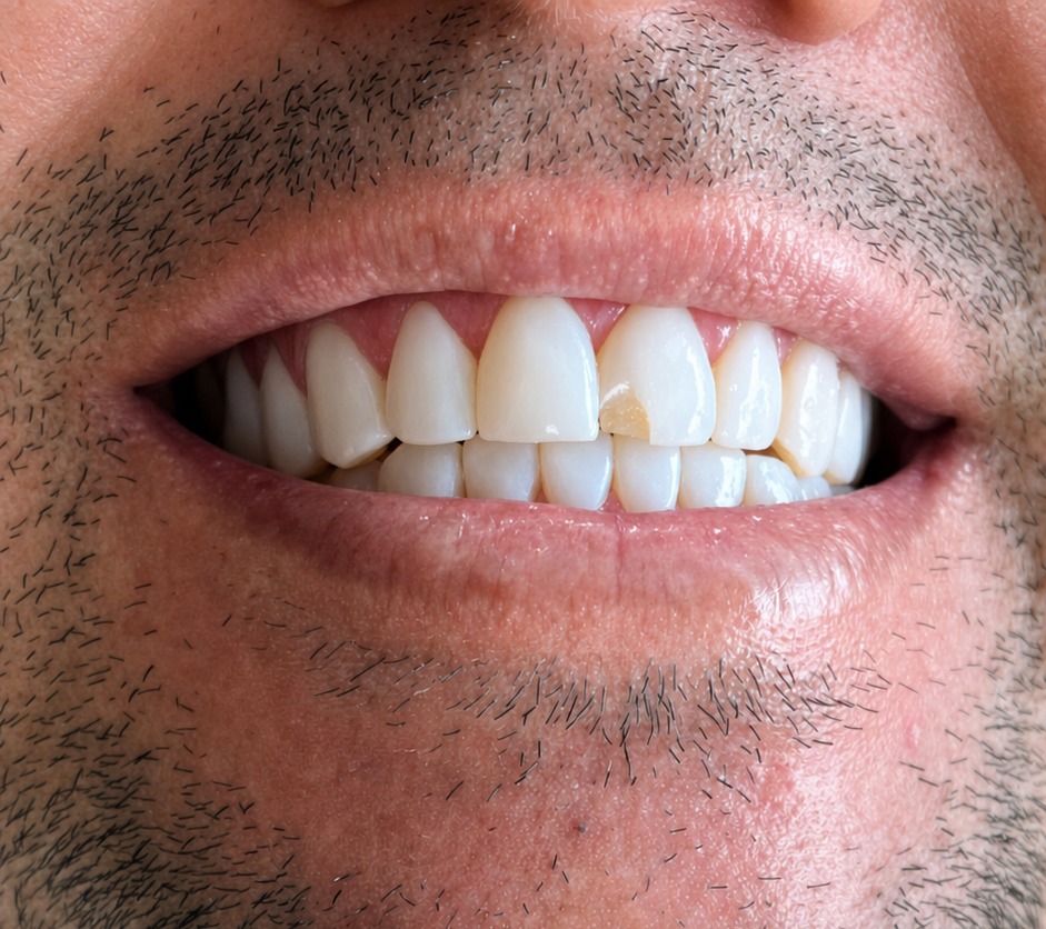 Restauração estética — antes